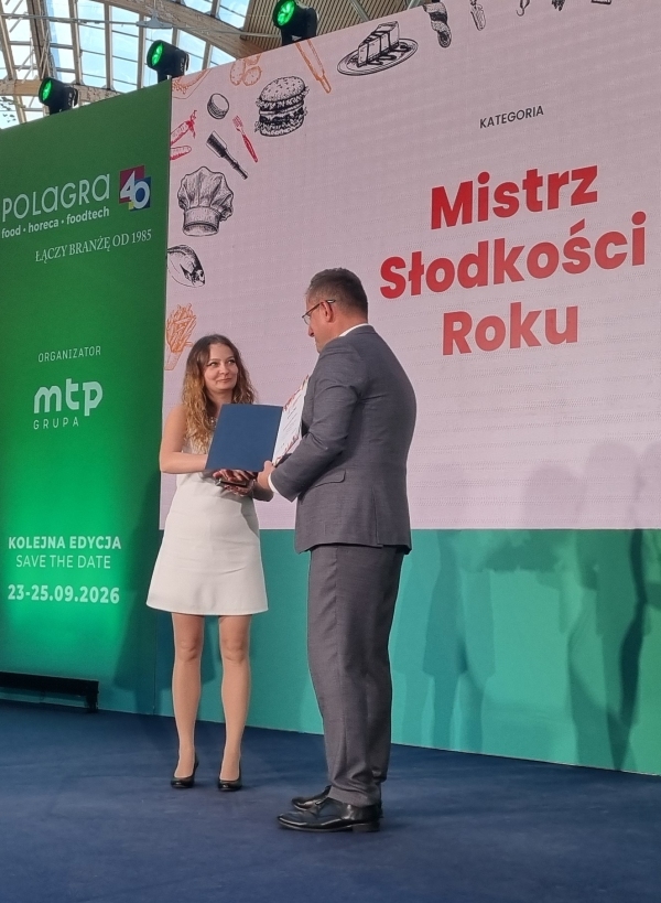 Wręczenie nagród- Mistrzowie Smaku 2025 w kategorii Mistrz Słodkości Roku w województwie lubelskim