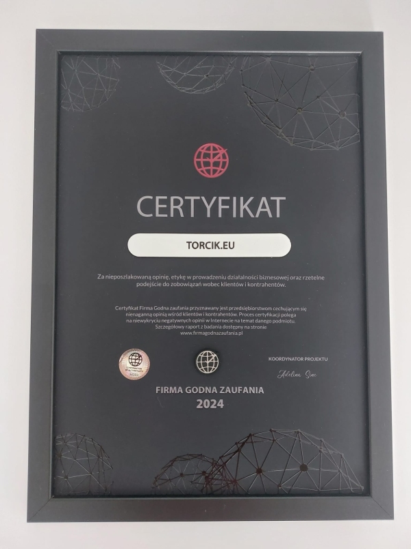 Certyfikat firmy godnej zaufania 2024